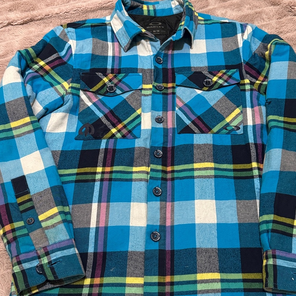 Plaid polyester Quilted jacket with Logo Pattern